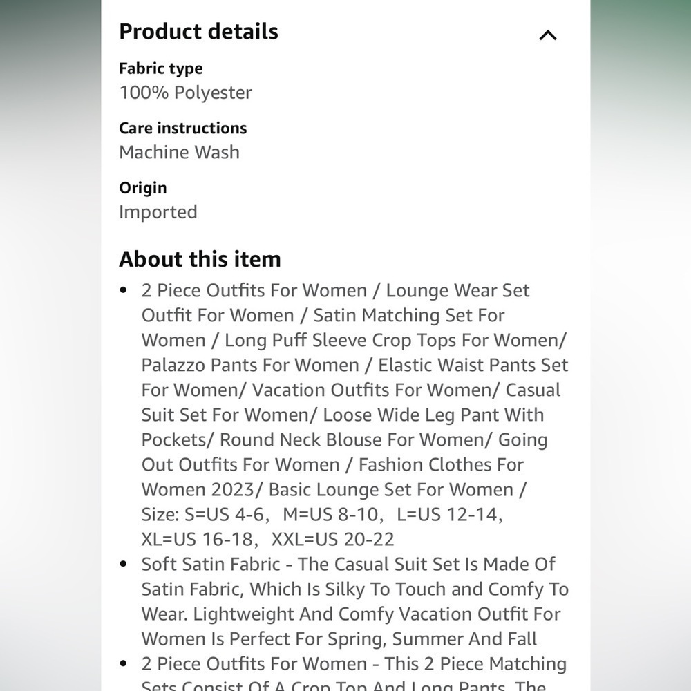 Long Puff Sleeve Crop Tops Loose Wide Long Palazzo
Pants new emerald green - Picture 11 of 11
